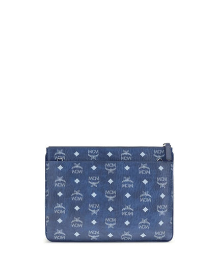MCM Blue Polyethylene Clutch Bag