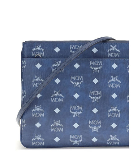MCM Blue Polyethylene Clutch Bag