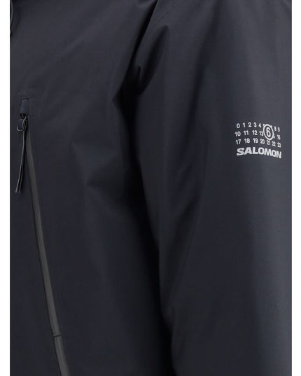 MM6 Black Polyester Parka