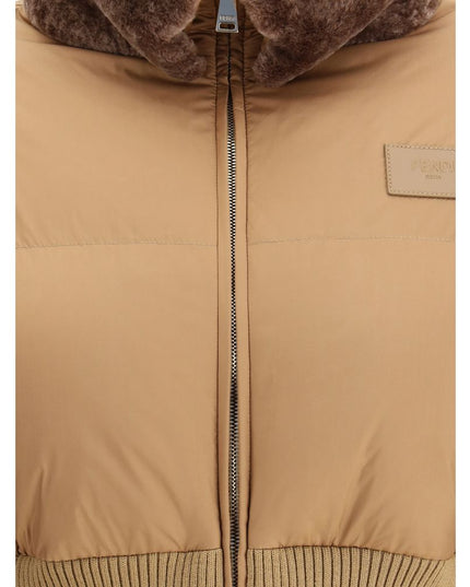 Fendi Brown Polyester Full-Length Jacket