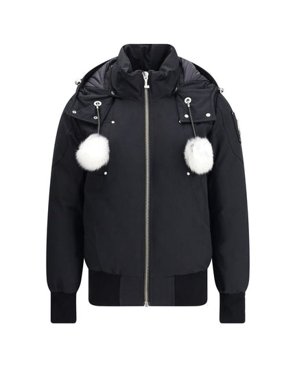 Moose Knuckles Black Cotton Bomber