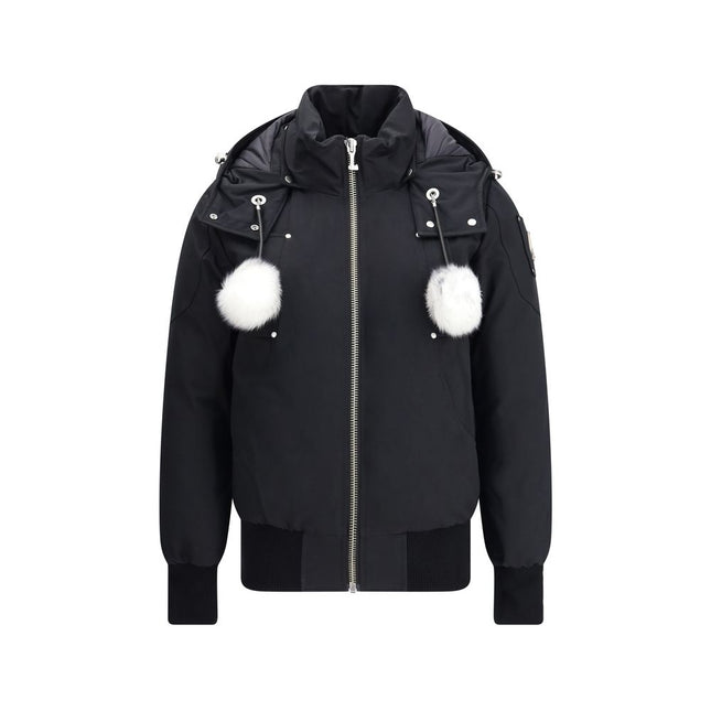 Moose Knuckles Black Cotton Bomber