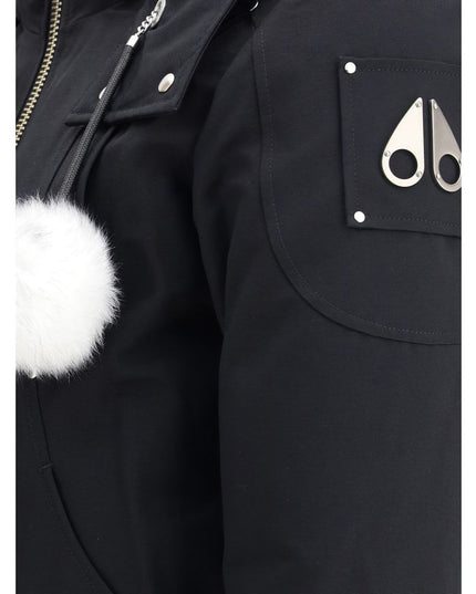 Moose Knuckles Black Cotton Bomber