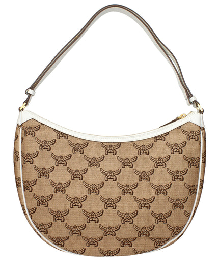 MCM Beige Raffia Shoulder Bag