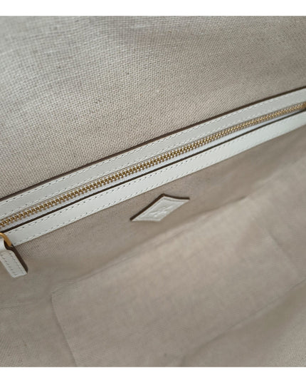 MCM Beige Raffia Shoulder Bag