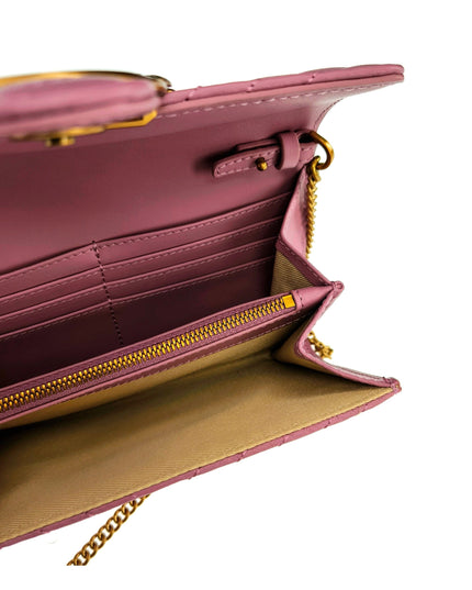PINKO Pink Leather Clutch Bag