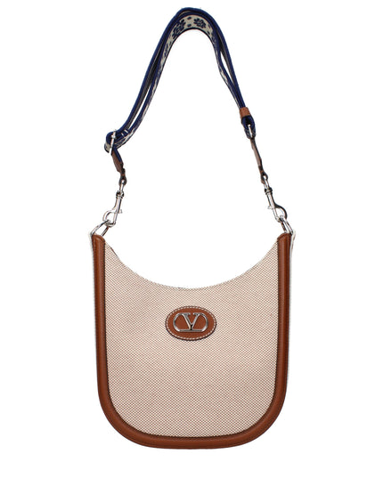 Valentino Garavani Beige Fabric Crossbody Bag