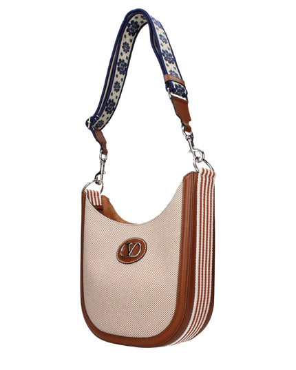 Valentino Garavani Beige Fabric Crossbody Bag
