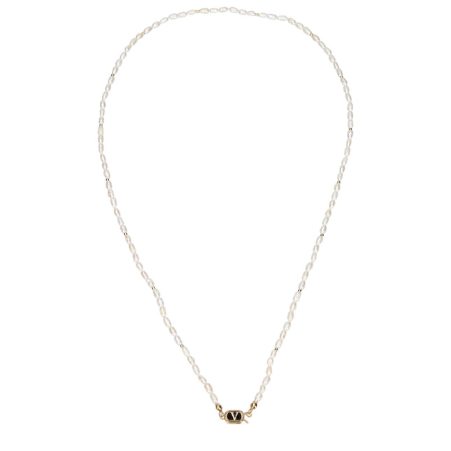 Valentino Garavani White Metal Necklace