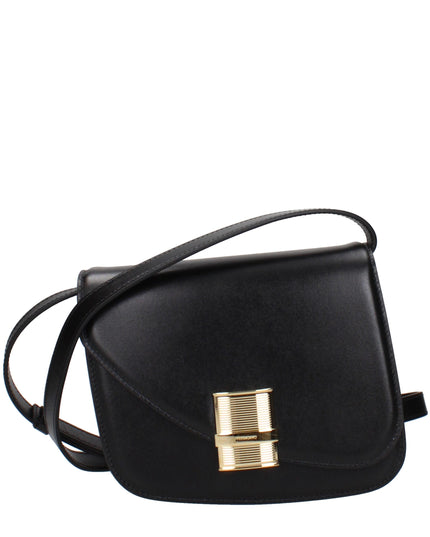 Salvatore Ferragamo Black Leather Crossbody Bag