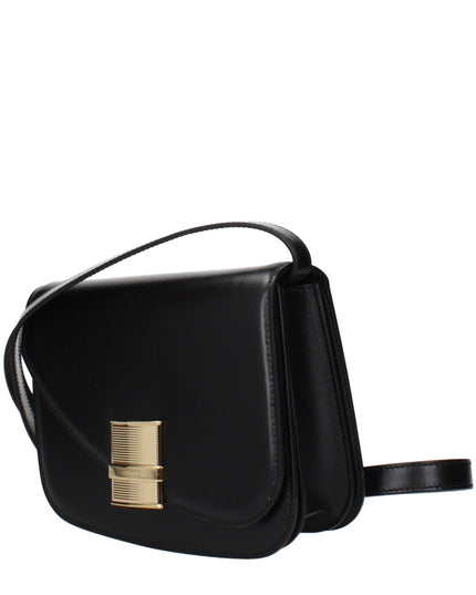 Salvatore Ferragamo Black Leather Crossbody Bag