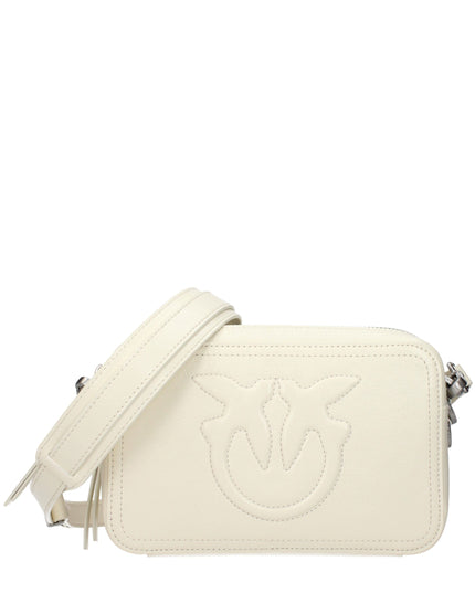 PINKO White Leather Crossbody Bag