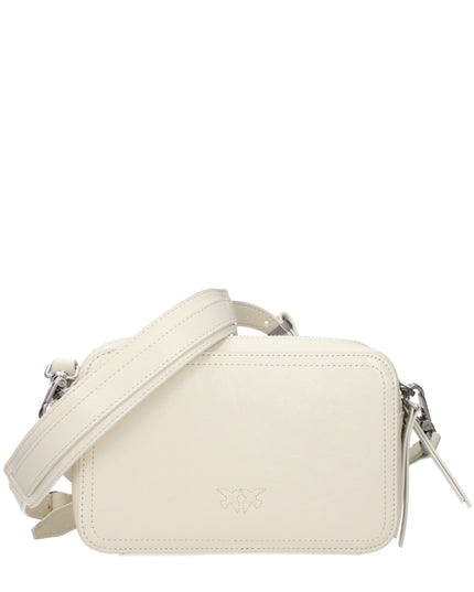 PINKO White Leather Crossbody Bag