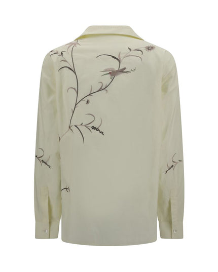 Baziszt Yellow Cotton Pattern Shirt