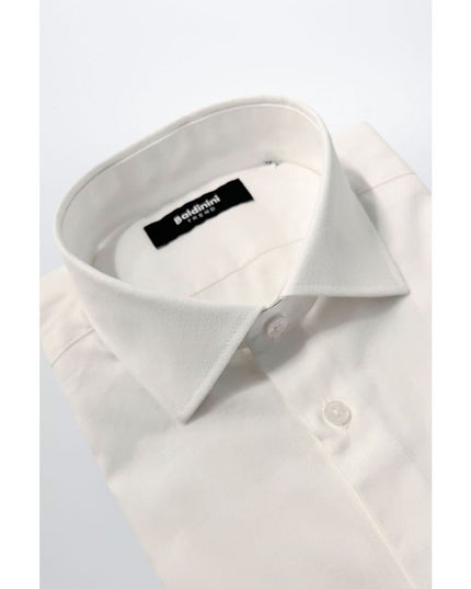Baldinini Trend White Cotton Men Shirt