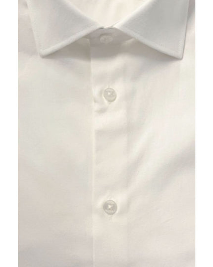 Baldinini Trend White Cotton Men Shirt