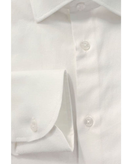 Baldinini Trend White Cotton Men Shirt