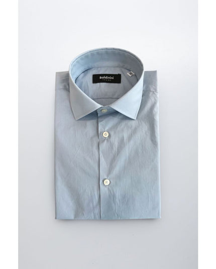 Baldinini Trend Light Blue Cotton Men Shirt