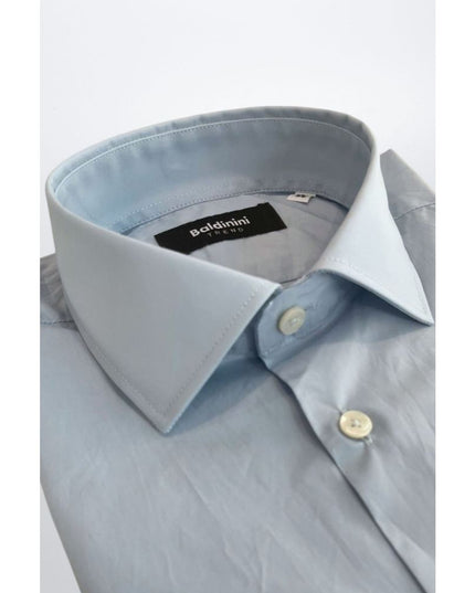 Baldinini Trend Light Blue Cotton Men Shirt