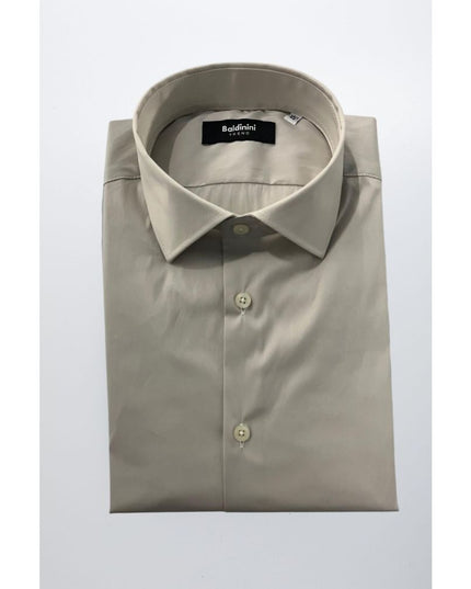 Baldinini Trend Beige Cotton Men Shirt