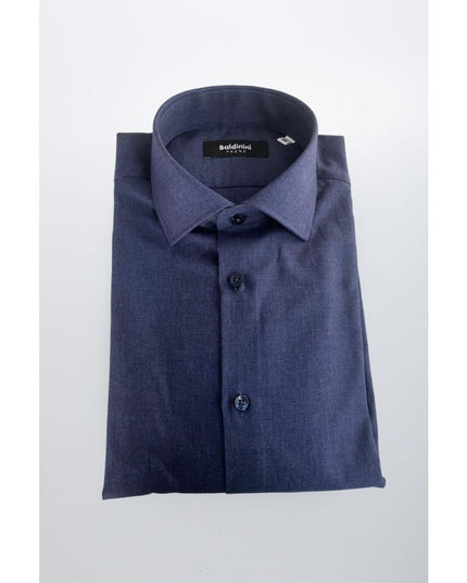 Baldinini Trend Blue Cotton Men Shirt