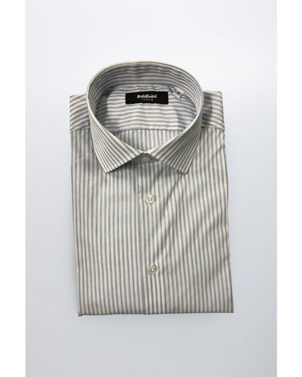 Baldinini Trend Light Blue Cotton Mens Shirt