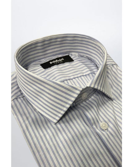 Baldinini Trend Light Blue Cotton Mens Shirt