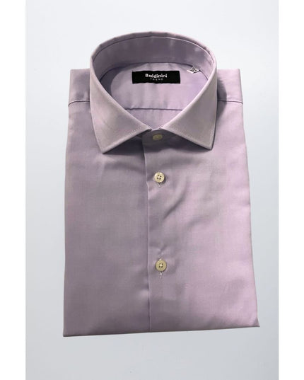 Baldinini Trend Purple Cotton Men Shirt