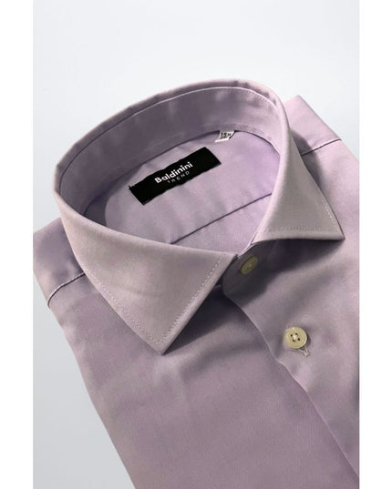 Baldinini Trend Purple Cotton Men Shirt