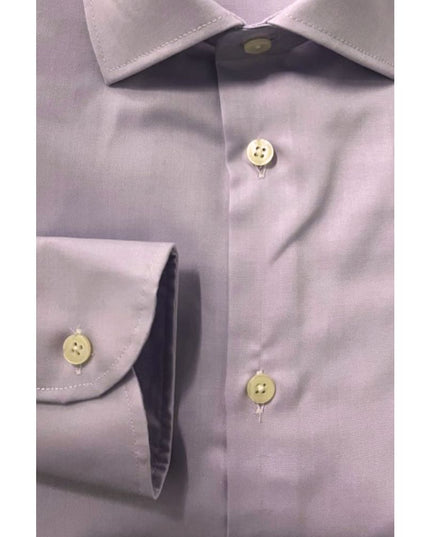 Baldinini Trend Purple Cotton Men Shirt