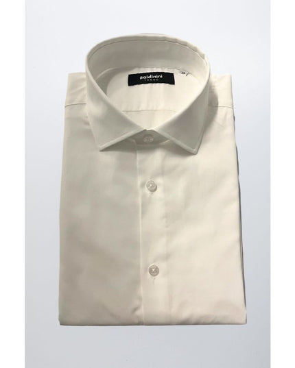 Baldinini Trend White Cotton Men Shirt