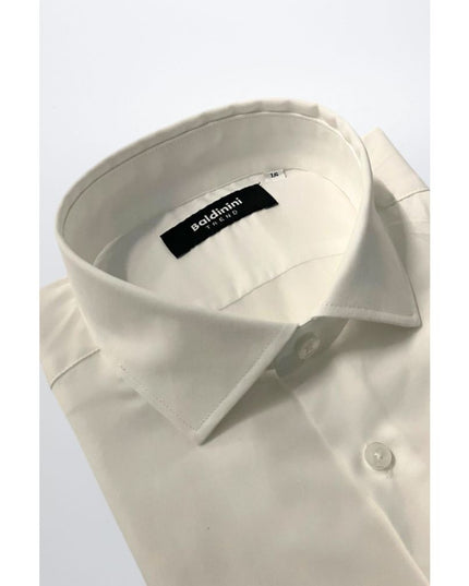 Baldinini Trend White Cotton Men Shirt