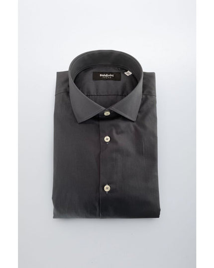 Baldinini Trend Gray Cotton Men Shirt