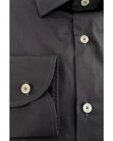 Baldinini Trend Gray Cotton Men Shirt