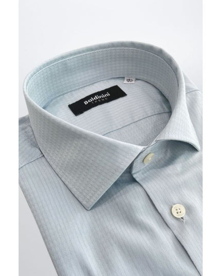 Baldinini Trend Light Blue Cotton Men Shirt