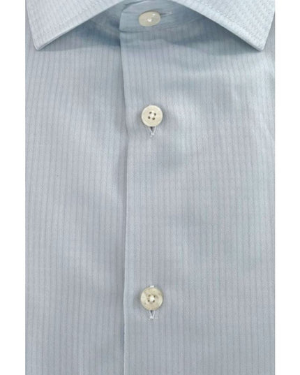 Baldinini Trend Light Blue Cotton Men Shirt