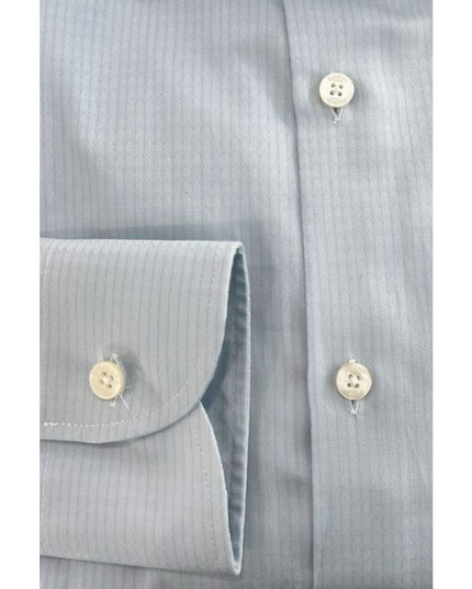 Baldinini Trend Light Blue Cotton Men Shirt