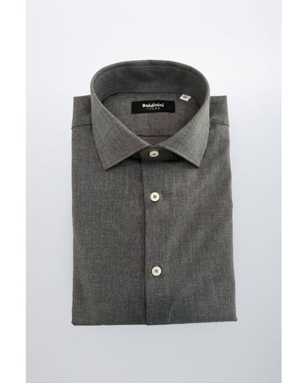Baldinini Trend Gray Cotton Men's Shirt