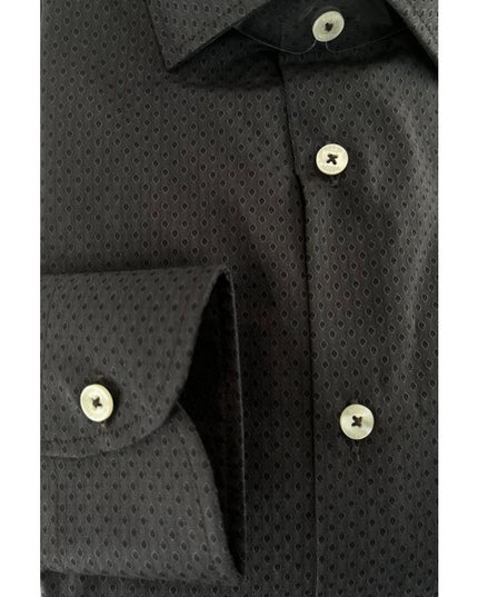 Baldinini Trend Gray Cotton Men Shirt