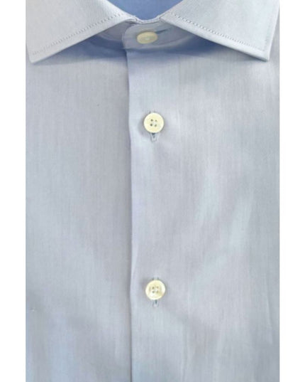 Baldinini Trend Light Blue Cotton Men Shirt
