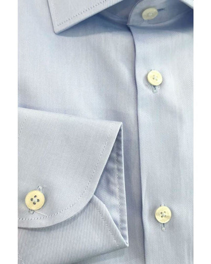 Baldinini Trend Light Blue Cotton Men Shirt