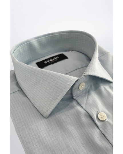 Baldinini Trend Light Blue Cotton Men Shirt