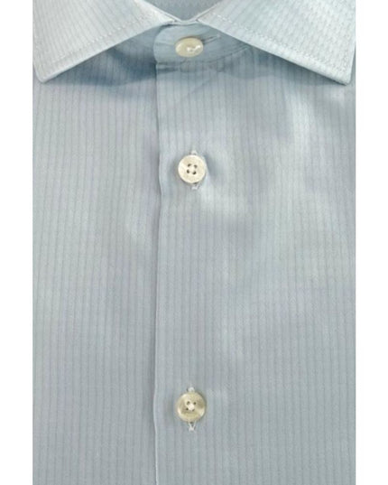 Baldinini Trend Light Blue Cotton Men Shirt