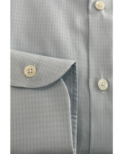Baldinini Trend Light Blue Cotton Men Shirt