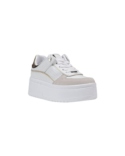 Guess White Polyethylene Platform Pumps