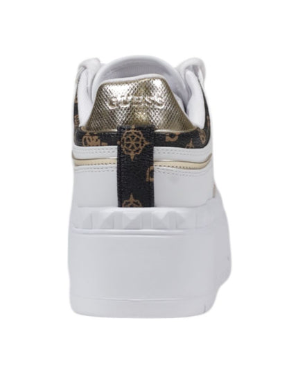 Guess White Polyethylene Platform Pumps