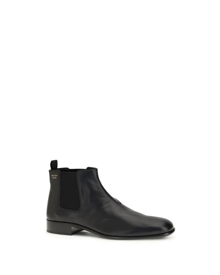 Prada Black Goatskin Ankle Boots