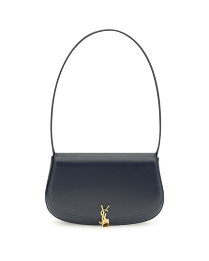 Saint Laurent Blue Calf Leather Bos Taurus Shoulder Bag