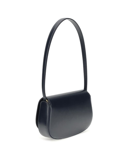 Saint Laurent Blue Calf Leather Bos Taurus Shoulder Bag