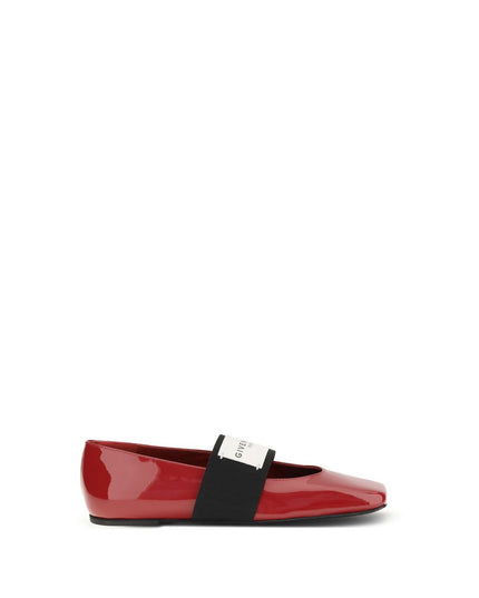 Givenchy Red Leather Ballet Flats